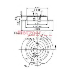 Bremsscheibe 14823 V für Cabrio (F57) für 40,17 CHF