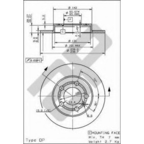 Bremsscheibe 14841 V für Octavia I Combi (1U5) für 40,28 CHF