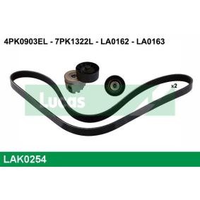 Achetez des Jeu de courroies trapézoïdales à nervures LUCAS LAK0254 à prix pour 90,02 €