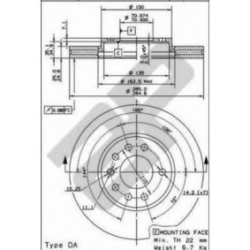 Comprar Disco de freno de METZGER 24846 V a bajo precio de 83,81 €