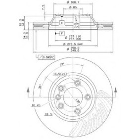 Achetez des Disque de frein METZGER 25049 V à prix pour 221,54 €