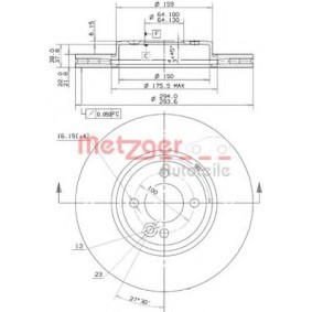 Bremsscheibe 25116 V für Coupe (R58) für 85,05 CHF