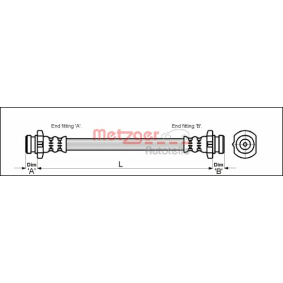 Comprar Latiguillo de freno de METZGER 4111984 a bajo precio de 10,27 €