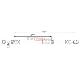 Achetez des Flexible de frein METZGER 4116203 à prix pour 13,12 €