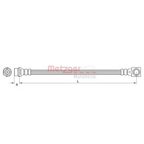 Achetez des Flexible de frein METZGER 4116223 à prix pour 13,06 €
