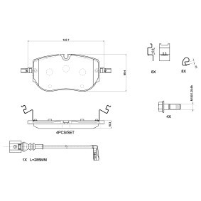 Comprar Juego de pastillas de freno de BREMBO P 85 192 a bajo precio de 115,78 €