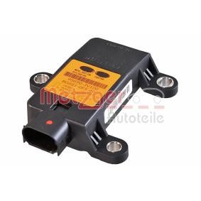 Sensor, Längs- / Querbeschleunigung 09001491 KIA RIO von METZGER