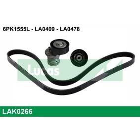 Achetez des Jeu de courroies trapézoïdales à nervures LUCAS LAK0266 à prix pour 51,64 €