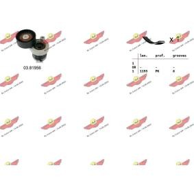 Achetez des Jeu de courroies trapézoïdales à nervures AUTOKIT 06.0134 à prix pour 135,63 €