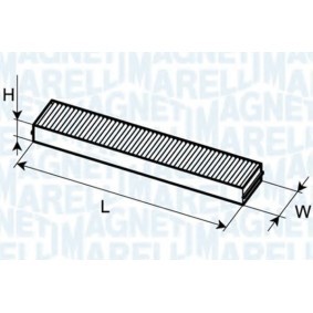Köp Kupéfilter av MAGNETI MARELLI 350203061870 till det låga priset 114,16 kr