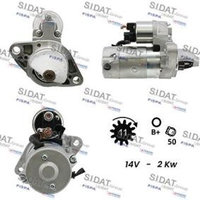Köp Startmotor av SIDAT S12DE0088A2 till det låga priset 2531,73 kr