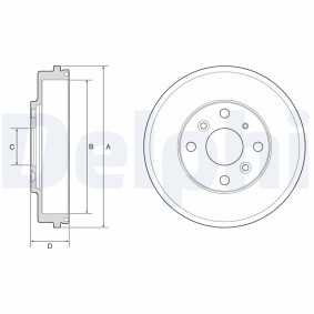 Compre Tambor de travão da DELPHI BF649 a um preço baixo por 32,80 €