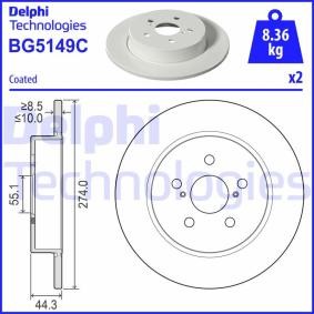 Bremsscheibe BG5149C für MAZDA