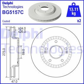Acquista Disco freno da DELPHI BG5157C a buon mercato per soli 101,58 €