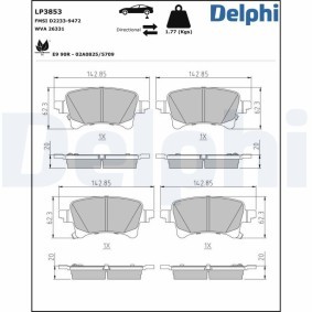 Compre Pastilhas de travão da DELPHI LP3853 a um preço baixo por 53,36 €