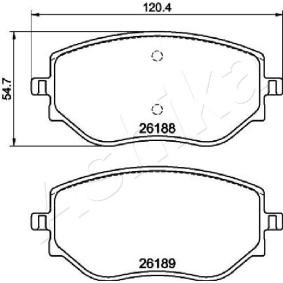 Achetez des Plaquettes de frein ASHIKA 50-00-0550 à prix pour 25,85 €