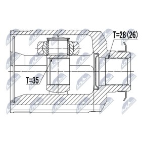 Gelenksatz, Antriebswelle NPW-HY-524