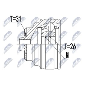 Comprar Juego de articulación, árbol de transmisión de NTY NPZ-BM-022 a bajo precio de 77,88 €