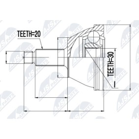 Comprar Juego de articulación, árbol de transmisión de NTY NPZ-SK-003 a bajo precio de 29,29 €