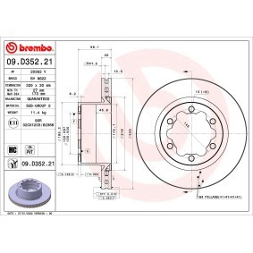 Comprar Disco de freno de BREMBO 09.D352.21 a bajo precio de 91,98 €