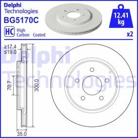 Acquista Disco freno da DELPHI BG5170C a buon mercato per soli 116,84 €