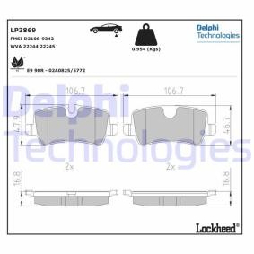 Compre Pastilhas de travão da DELPHI LP3869 a um preço baixo por 83,17 €