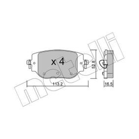 Acquista Kit pastiglie freni da METELLI 22-1346-0 a buon mercato per soli 35,07 €