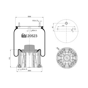 Federbalg, Luftfederung 20523 für RENAULT TRUCKS