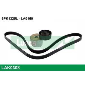 Achetez des Jeu de courroies trapézoïdales à nervures LUCAS LAK0308 à prix pour 60,42 €