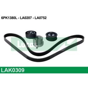 Achetez des Jeu de courroies trapézoïdales à nervures LUCAS LAK0309 à prix pour 83,85 €