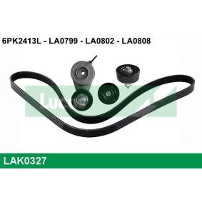 Achetez des Jeu de courroies trapézoïdales à nervures LUCAS LAK0327 à prix pour 126,45 €
