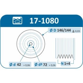 Achetez des Kit poulie damper IJS GROUP 17-1077SET à prix pour 71,78 €