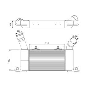 Köp Intercooler av VALEO 822910 till det låga priset 2459,44 kr