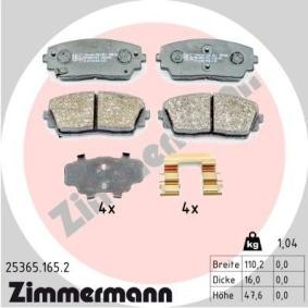 Köp Bromsbelägg av ZIMMERMANN 25365.165.2 till det låga priset 614,29 kr