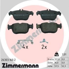 Comprar Juego de pastillas de freno de ZIMMERMANN 26303.160.2 a bajo precio de 47,30 €