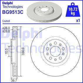 Compre Disco de travão da DELPHI BG9513C a um preço baixo por 103,87 €
