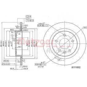 Bremsscheibe von METZGER 6111002