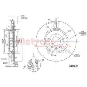 Bremsscheibe von METZGER 6111003