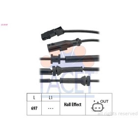 Comprar Sensor ABS de FACET 21.0155 a bajo precio de 44,62 €