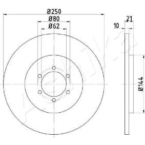 Achetez des Disque de frein ASHIKA 61-00-0234C à prix pour 34,51 €