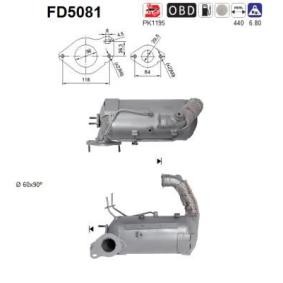 Partikelfilter (DPF) FD5081 NISSAN PULSAR von AS