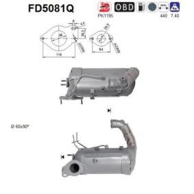 Partikelfilter (DPF) FD5081Q NISSAN PULSAR von AS