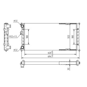 Achetez des Radiateur du moteur HART 637 211 à prix pour 118,88 €