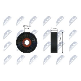 Compre Rolo tensor, correia trapezoidal estriada da NTY RNK-AR-015 a um preço baixo por 17,82 €