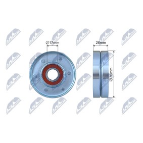 Compre Rolo tensor, correia trapezoidal estriada da NTY RNK-AU-059 a um preço baixo por 14,74 €
