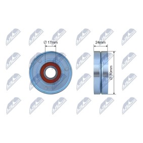 Compre Rolo tensor, correia trapezoidal estriada da NTY RNK-AU-068 a um preço baixo por 15,05 €