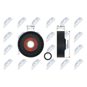 Compre Rolo tensor, correia trapezoidal estriada da NTY RNK-FR-055 a um preço baixo por 14,20 €