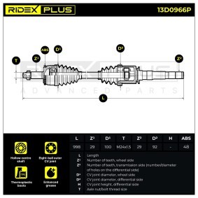 Lenkwinkelsensor des Herstellers RIDEX PLUS - Originalware Artikelnummer: 13D0966P