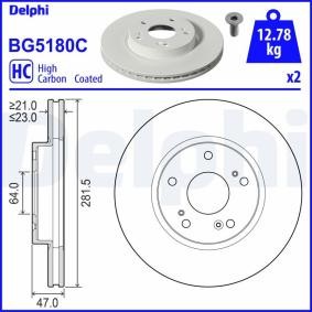 Osta Jarrulevy DELPHI:llä BG5180C edullisesti hintaan 69,43 €