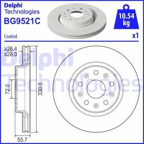 Compre Disco de travão da DELPHI BG9521C a um preço baixo por 95,10 €